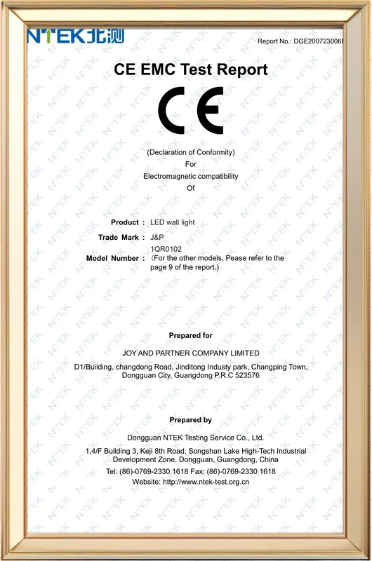 TRF-DGE200723006E01&nbsp;&ndash;&nbsp;Rapport de test CEM basse tension